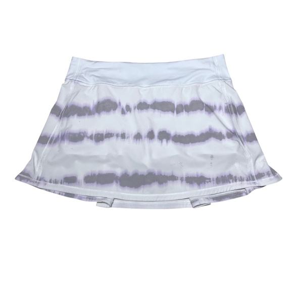 Lululemon 8 Pace Rival Mid Rise Skort Skirt Transverse Lilac Multi Tennis Golf - Picture 1 of 10